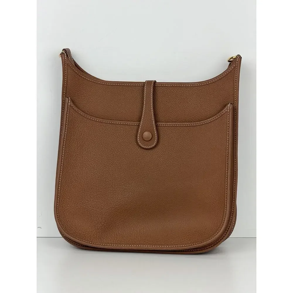 Hermes Clemence Evelyne III 29 Gold Hardware Biscuit Crossbody Bag (Z - 2021) - Picture 7 of 16